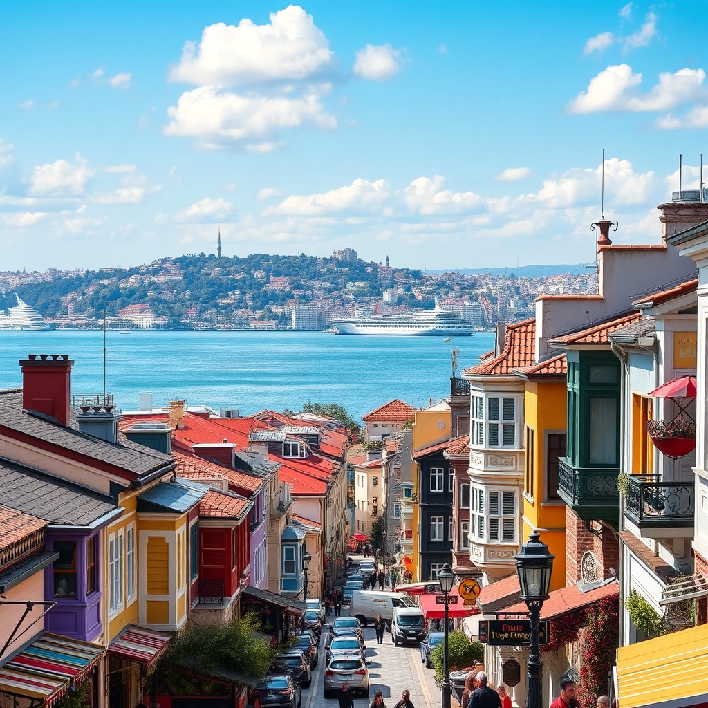 Ortaköy tarihi dokusu renkli profil